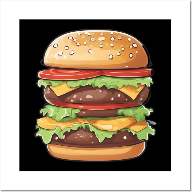 Hamburger Lover Wall Art by animegirlnft